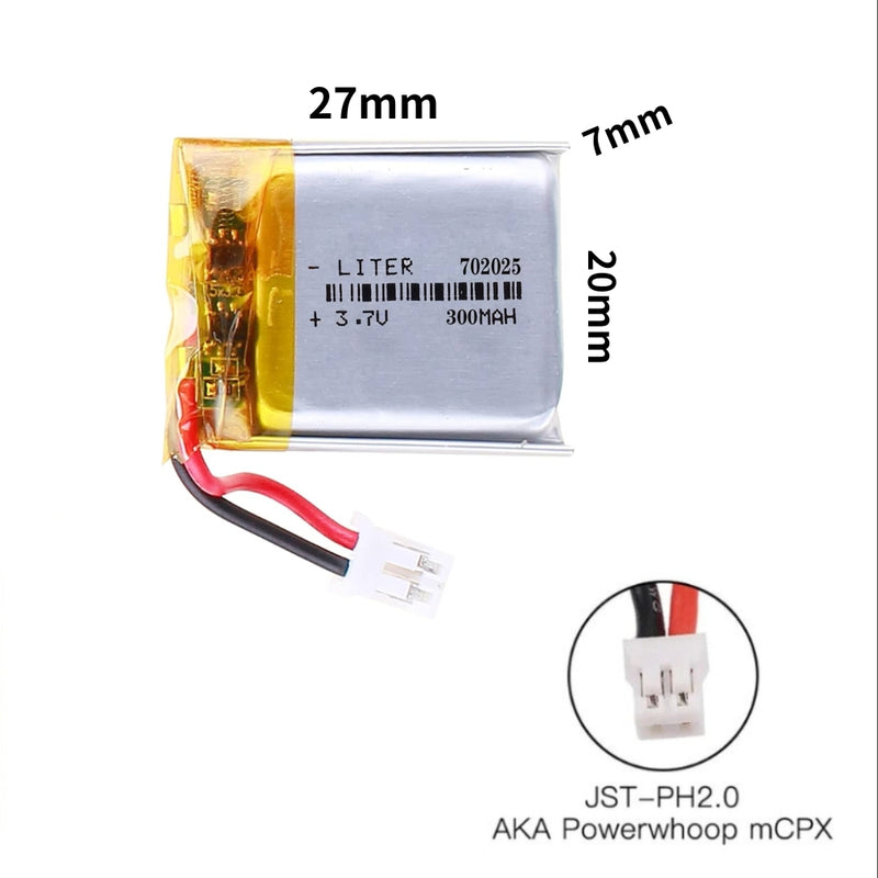Load image into Gallery viewer, [PH2.0-JST Connector][702025] Universal 220mAh 3.7V Rechargeable Li-Ion Lithium Polymer Battery - Polar Tech Australia
