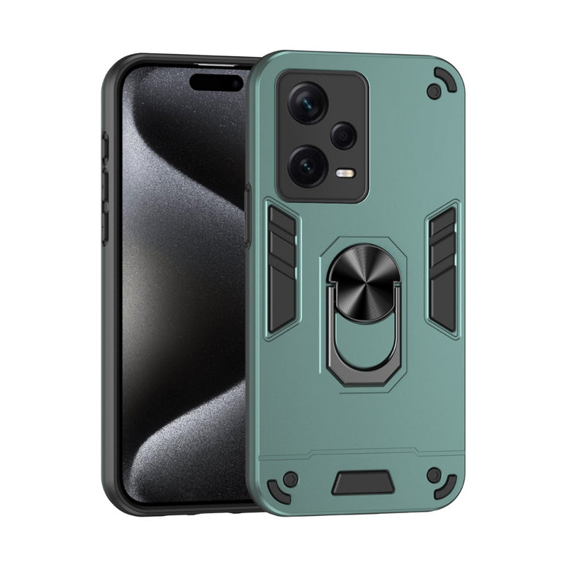 Cargue la imagen en el visor de la galería, Xiaomi Redmi Note 12 5G - Shockproof Metal Ring Holder Phone Case
