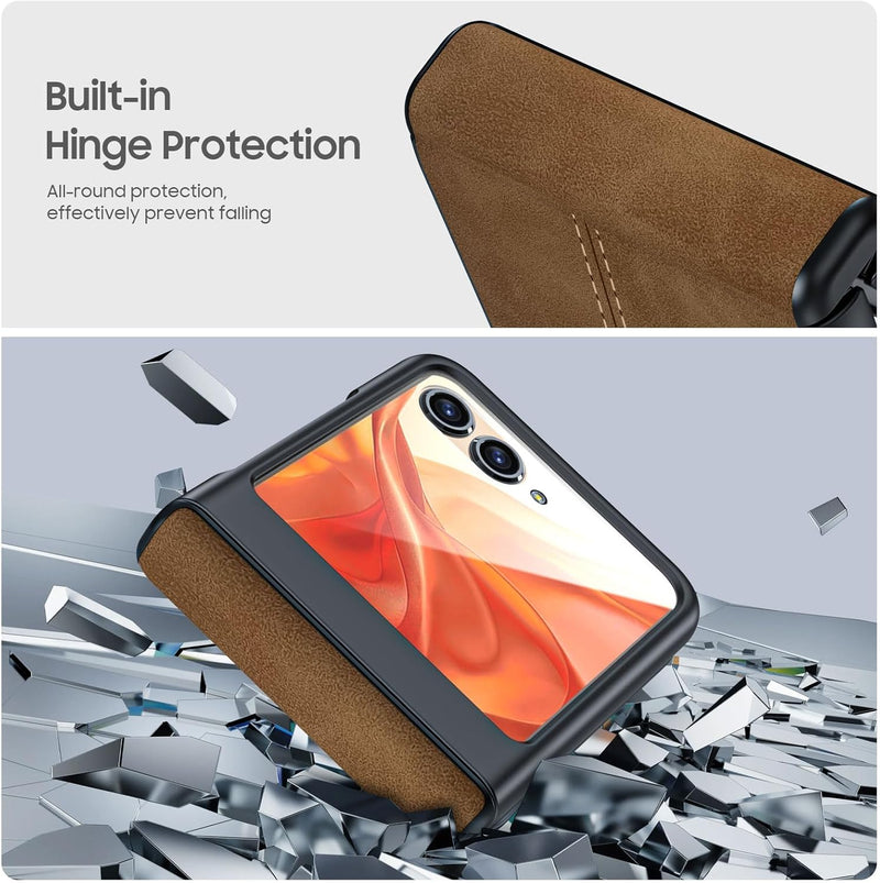 Load image into Gallery viewer, Motorola Moto Razr 50 Ultra/Razr Plus 2024 - Hinge Protection &amp; Thin PU Leather Matte PC Shockproof Case - Polar Tech Australia
