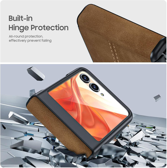 Motorola Moto Razr 50 Ultra/Razr Plus 2024 - Hinge Protection & Thin PU Leather Matte PC Shockproof Case - Polar Tech Australia