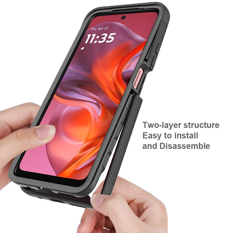 Cargue la imagen en el visor de la galería, Motorola Moto G9 Power - Solid Color Shockproof TPU Clear PC Phone Case - Polar Tech Australia

