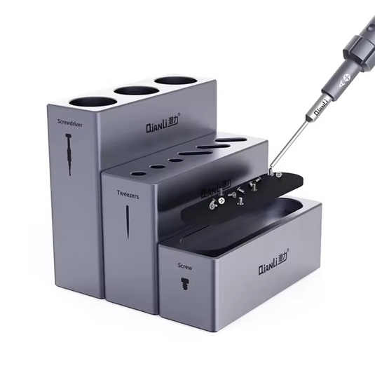 QIANLI QL iCube Modular Storage Box Aluminum Alloy Mobile Phone Repair Tweezers Screwdriver Screw Parts Collection Organizer