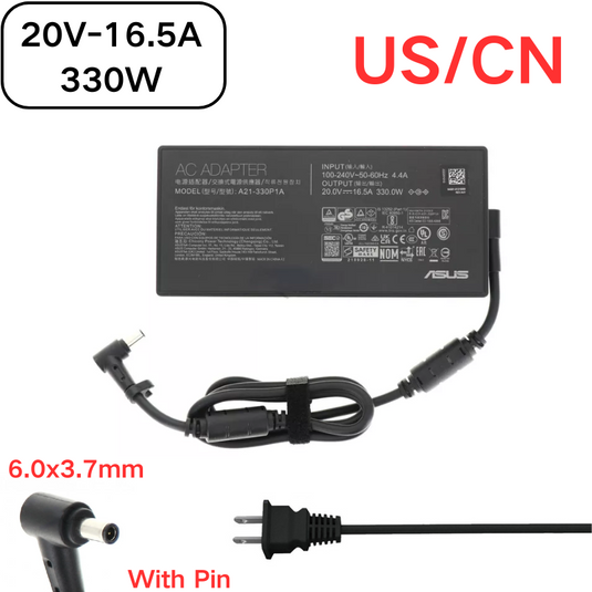 [20V-16.5A/330W][6.0x3.7] Asus ROG Scar i9-12950HX 3080TI  A22-330P1A Laptop AC Power Supply Adapter Charger