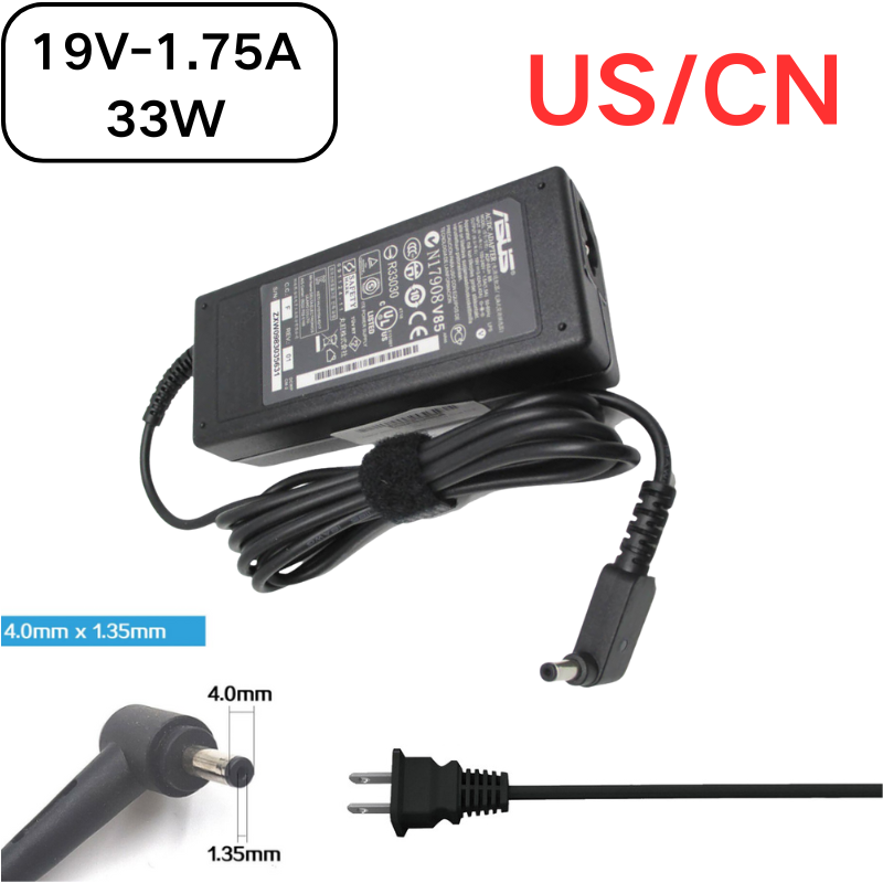 Chargez l&#39;image dans la visionneuse de la galerie, [19 V-1,75 A/33 W] [4,0 x 1,35] Chargeur adaptateur d&#39;alimentation secteur pour ordinateur portable ASUS VivoBook
