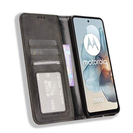 [With Card Solt] Motorola Moto G45 - PU Leather Material with Card Slots Cats Wallet Case - Polar Tech Australia