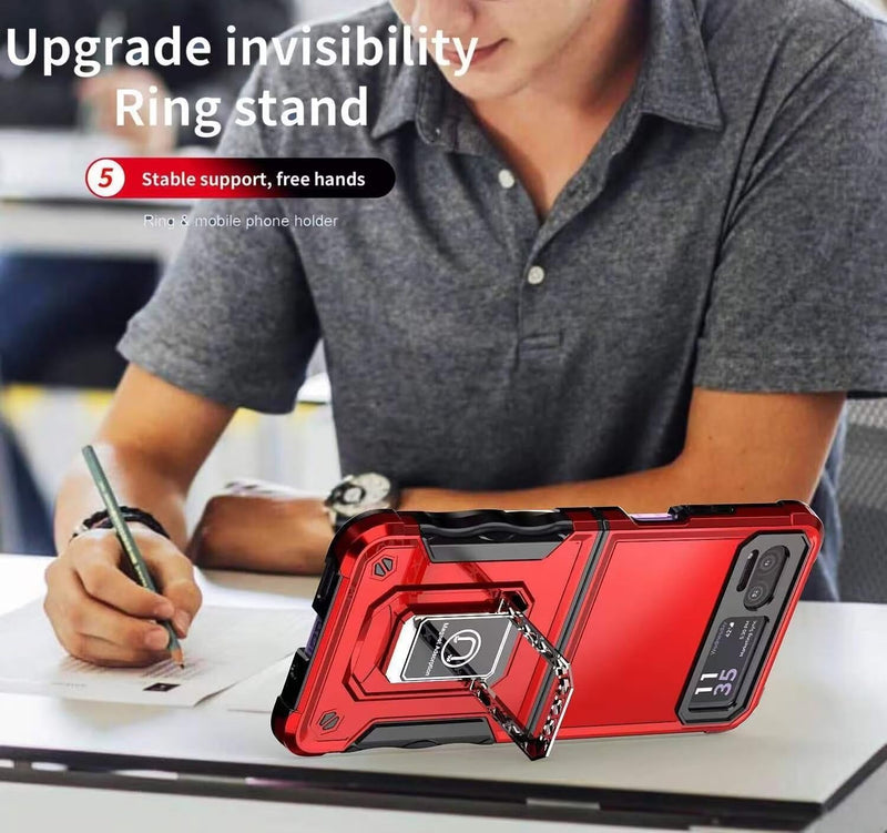 Load image into Gallery viewer, [Built-in Kickstand] Motorola Moto Razr 40/Razr 2023 - Military Grade TPU+PC Shockproof Heavy Duty Case - Polar Tech Australia
