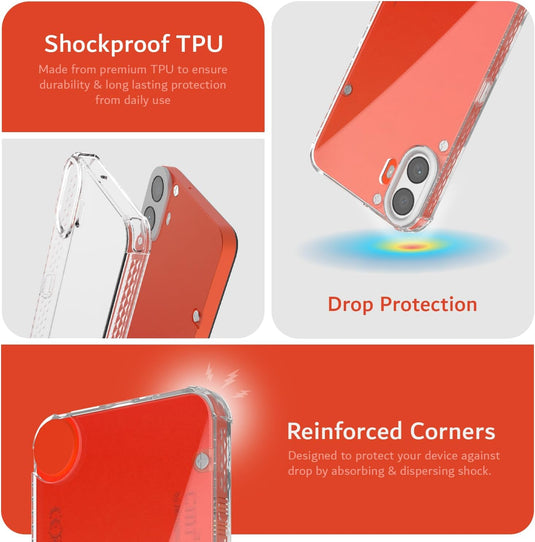 Nothing CMF Phone 1 - AirPillow Cushion Transparent Soft Clear TPU Four Corners Protective Case - Polar Tech Australia
