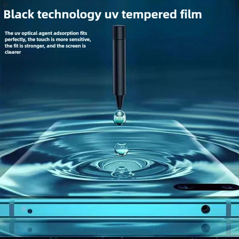 Load image into Gallery viewer, [Self-Installation Kit][UV Glue][HD] Samsung Galaxy S22 Ultra - UV Full Covered Curved 9H Tempered Glass Screen Protective Protector
