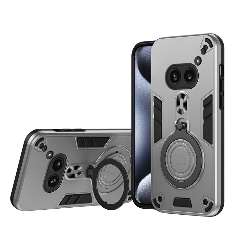 Chargez l&#39;image dans la visionneuse de la galerie, Nothing Phone (2) - Metal Ring 360 Degree Rotating Holder PC Hybrid TPU Phone Case
