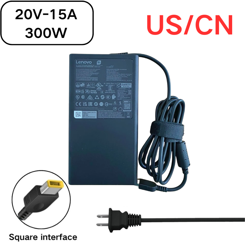 Load image into Gallery viewer, [20V-15A/300W][Yellow Square Slim Tip][Slim GaN] Lenovo Legion R9000P Y9000 Y7000P Y9000K R9000K Y9000P Y7000P Y9000P 2025 Gaming Series - Laptop AC Power Supply Adapter Charger - Polar Tech Australia
