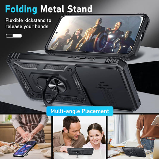 [Magnetic Ring Kickstand][Camera Cover] Motorola Moto Edge 2022 - Shield Shockproof Rugged Heavy Duty Case - Polar Tech Australia