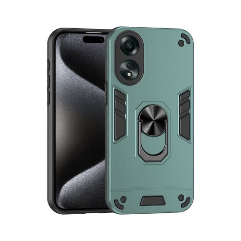 Load image into Gallery viewer, OPPO A17 (CPH2477) - Shockproof Metal Ring Holder Phone Case - Polar Tech Australia
