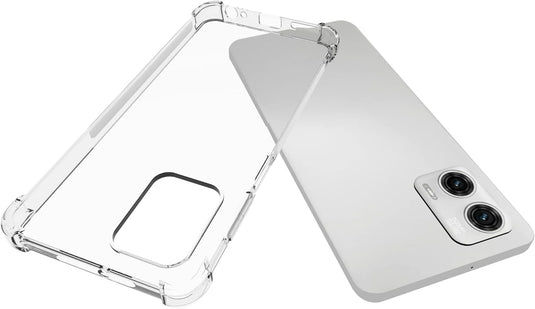 Motorola Moto G73 - AirPillow Cushion Transparent Soft Clear TPU Four Corners Protective Case - Polar Tech Australia