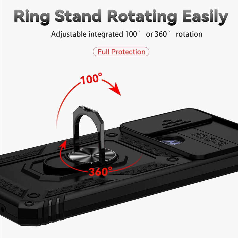 Load image into Gallery viewer, [Magnetic Ring Kickstand][Slide Camera Cover] Motorola Moto G Play 2023/Moto G Pure/Moto G Power 2022 - Shield Shockproof Rugged Heavy Duty Case - Polar Tech Australia
