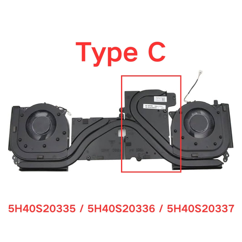 Cargue la imagen en el visor de la galería, Lenovo Legion 5-15ACH6 / Legion 5-15ACH6H R7000 R7000P (Year 2021) 82JW 82JU Series - CPU &amp; GPU Cooling Fan Replacement Parts - Polar Tech Australia
