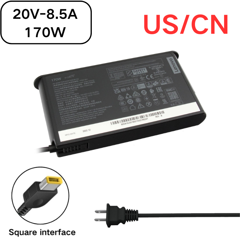 Cargue la imagen en el visor de la galería, [20V-8.5A/170W][Yellow Square] Lenovo Legion 5 Gaming Laptop AC Power Supply Adapter Charger - Polar Tech Australia
