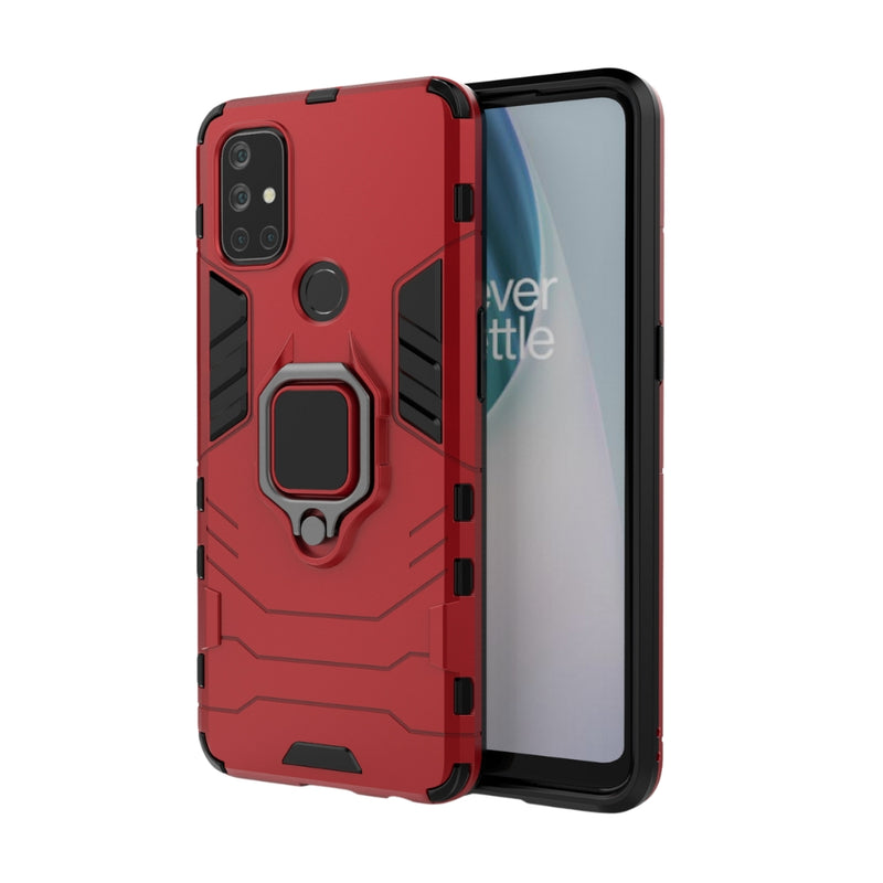 Cargue la imagen en el visor de la galería, OnePlus Nord N100 - Heavy Duty Armor Case With Ring Holder Stand
