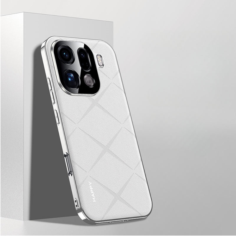 Load image into Gallery viewer, OPPO Find X9 Pro - Plain Leather PC Phone Case
