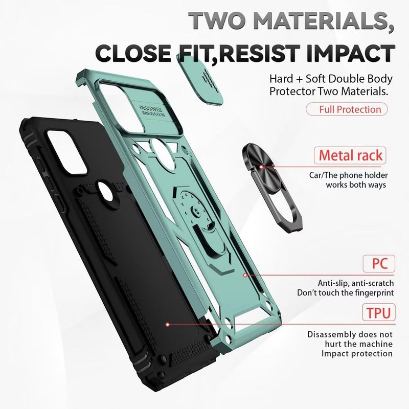 Load image into Gallery viewer, [Magnetic Rotable Kickstand][Slide Camera Cover] Motorola Moto G Stylus 5G 2021 - Shield Shockproof Rugged Heavy Duty Case - Polar Tech Australia
