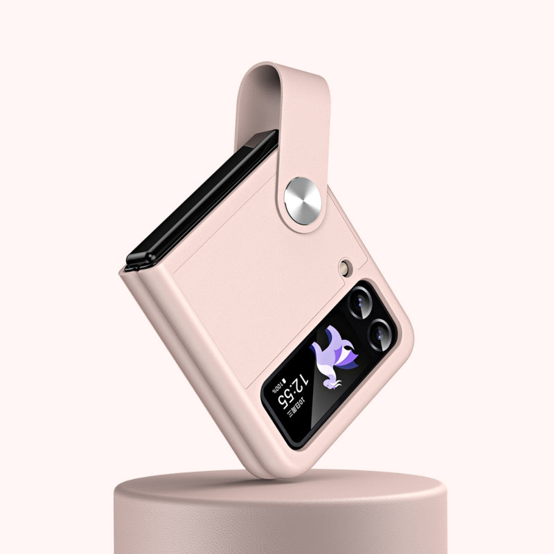 Load image into Gallery viewer, Samsung Galaxy Z Flip 3 (SM-F711) - PU Leather Handheld Stand Phone Case
