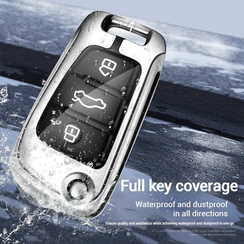 Chargez l&#39;image dans la visionneuse de la galerie, Isuzu Alloy + PU Leather Protection Car Key Fob Case Cover For D-MAX, MU-X, MUX
