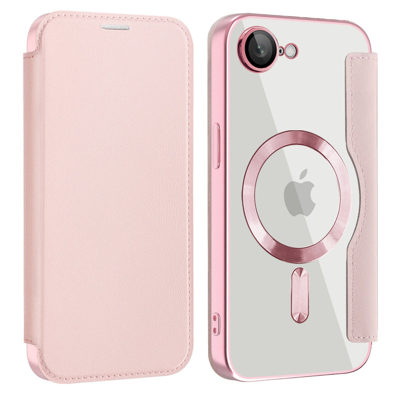 Load image into Gallery viewer, [Magsafe Compatible][With Card Slot] Apple iPhone 16e Golden Shield Magnetic Flip Leather Case - Polar Tech Australia

