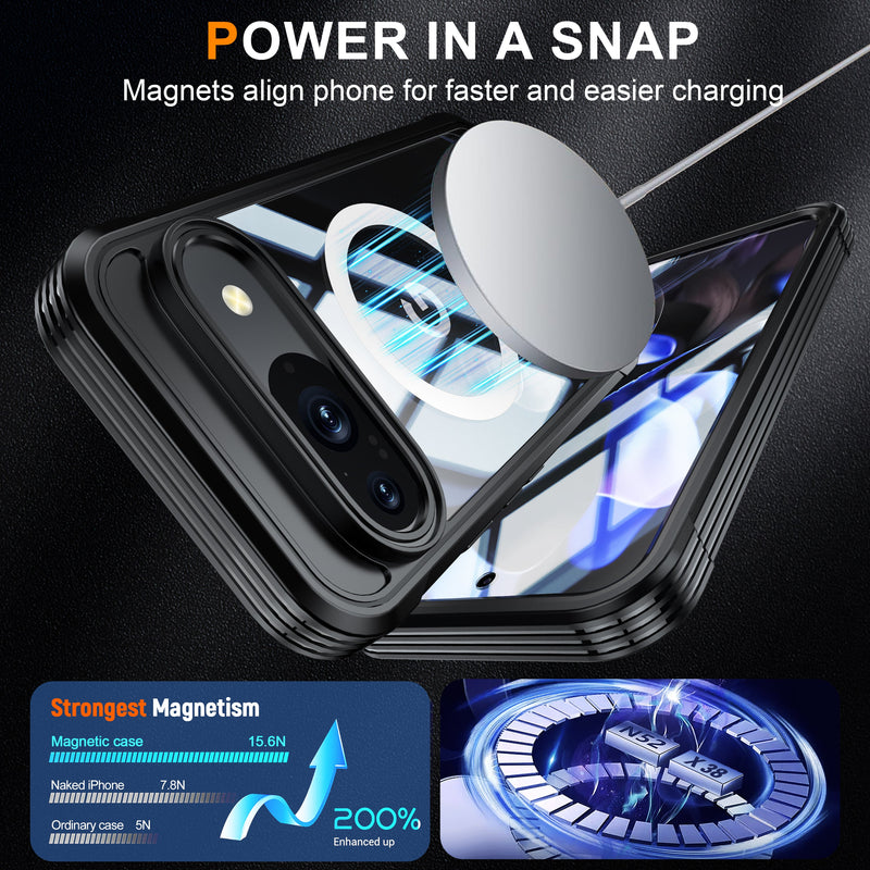 Cargue la imagen en el visor de la galería, [Magsafe Compatible] Google Pixel 10/ Pro /XL - 9H Glass Three-proof Full Cover Heavy Duty Series Case - i-Station Mobile Phone &amp; Electronic Device Repair and Accessories
