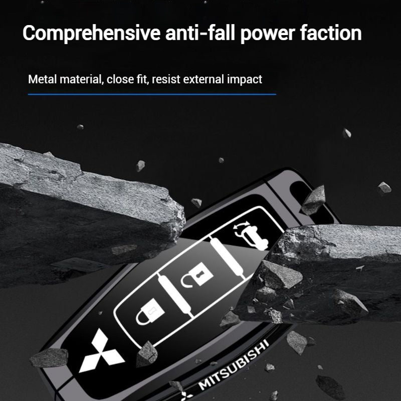 Chargez l&#39;image dans la visionneuse de la galerie, Mitsubishi Zinc Alloy + TPU Car Key Fob Case Cover For Outlander, ASX, Eclipse Cross, L200, Pajero, Triton, Lancer EX

