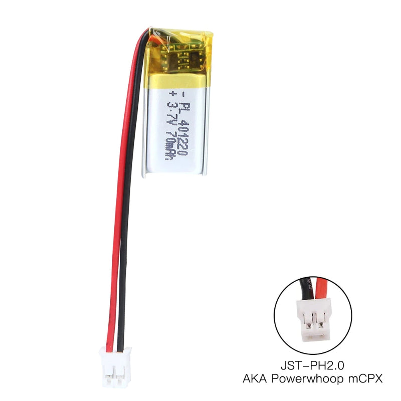 Load image into Gallery viewer, [PH2.0-JST Connector][401220] Universal 70mAh 3.7V Rechargeable Li-Ion Lithium Polymer Battery - Polar Tech Australia

