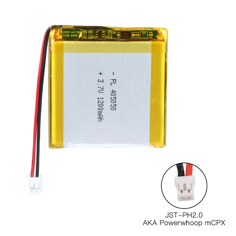 Load image into Gallery viewer, [PH2.0-JST Connector][405050] Universal 1200mAh 3.7V Rechargeable Li-Ion Lithium Polymer Battery - Polar Tech Australia
