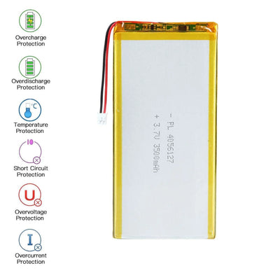 [PH2.0-JST Connector][4056127] Universal 3500mAh 3.7V Rechargeable Li-Ion Lithium Polymer Battery - Polar Tech Australia
