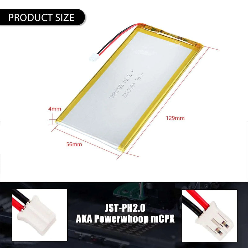 Load image into Gallery viewer, [PH2.0-JST Connector][4056127] Universal 3500mAh 3.7V Rechargeable Li-Ion Lithium Polymer Battery - Polar Tech Australia
