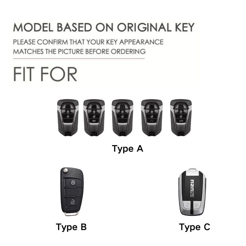 Chargez l&#39;image dans la visionneuse de la galerie, Isuzu Zinc Alloy PU Leather Car Key Fob Case Cover For D-MAX, MUX
