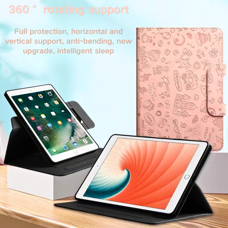 Chargez l&#39;image dans la visionneuse de la galerie, Apple iPad 5/6 9.7&#39;&#39; 5/6th Gen (2017/2018) Smart 360° Degree Rotate Stand Leather Case - Polar Tech Australia
