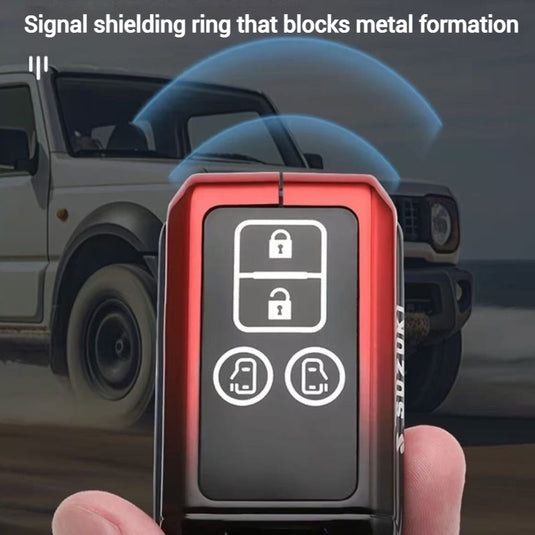 Suzuki Zinc Alloy + Silicone Car Key Fob Case Cover For Dzire, Ertiga, Vitara, Brezza, Baleno, HustlerJimny, - Polar Tech Australia