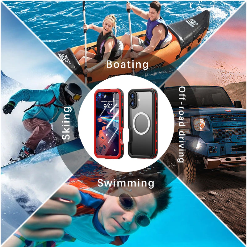 Cargue la imagen en el visor de la galería, [MagSafe Compatible][DUP Series] Apple iPhone 16 / 16 Plus / 16 Pro / 16 Pro Max Redpepper IP68 Waterproof Heavy Duty Tough Armor Case - Polar Tech Australia
