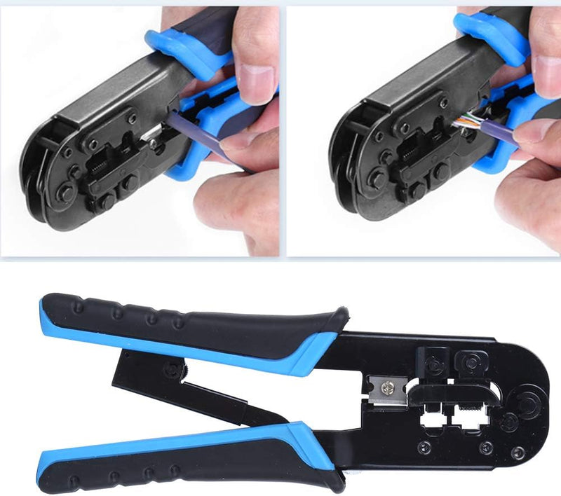 Load image into Gallery viewer, [TL-N568R] Portable Self-adjusting 6P/8P Crimping Pliers Wire Cable End Sleeve Ferrule Cutter Crimper Network Ethernet Internet Cable Clamp Tool - Polar Tech Australia
