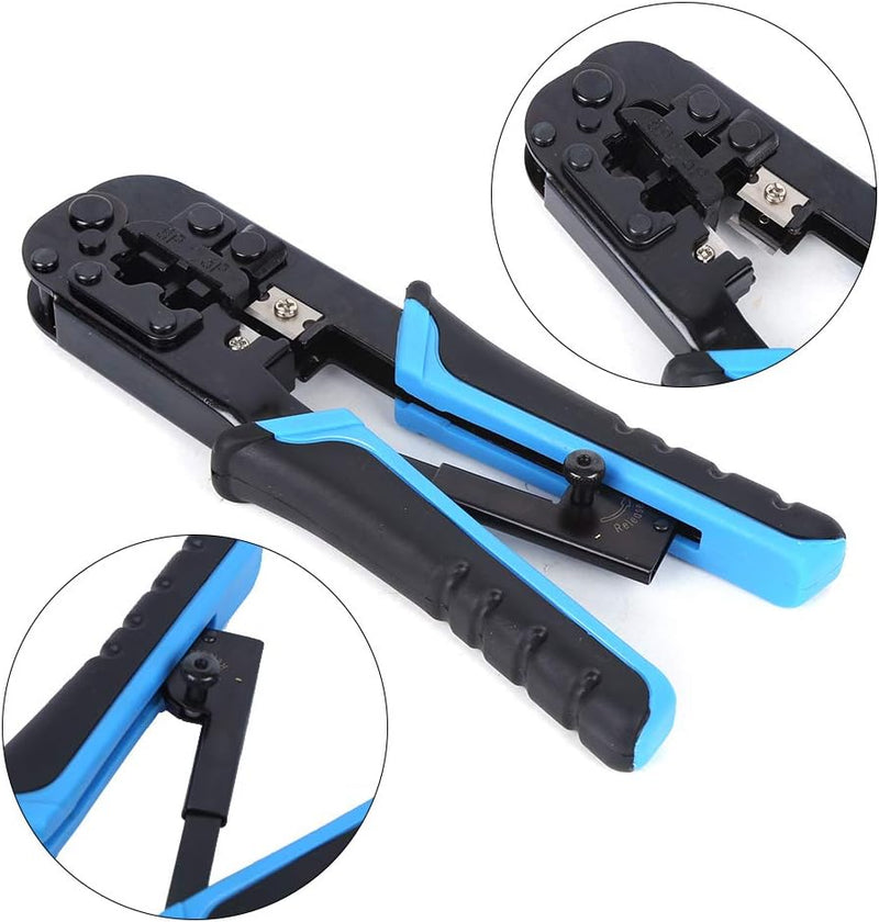 Load image into Gallery viewer, [TL-N568R] Portable Self-adjusting 6P/8P Crimping Pliers Wire Cable End Sleeve Ferrule Cutter Crimper Network Ethernet Internet Cable Clamp Tool - Polar Tech Australia
