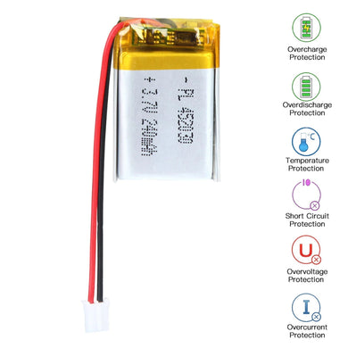 [PH2.0-JST Connector][452030] Universal 240mAh 3.7V Rechargeable Li-Ion Lithium Polymer Battery - Polar Tech Australia
