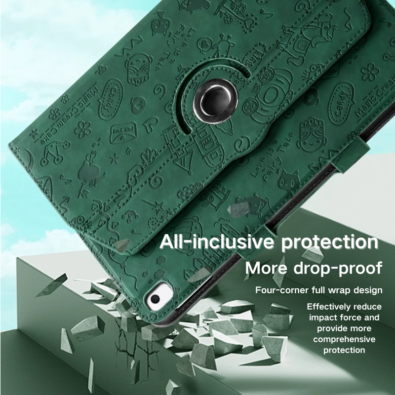 Chargez l&#39;image dans la visionneuse de la galerie, Apple iPad 5/6 9.7&#39;&#39; 5/6th Gen (2017/2018) Smart 360° Degree Rotate Stand Leather Case - Polar Tech Australia
