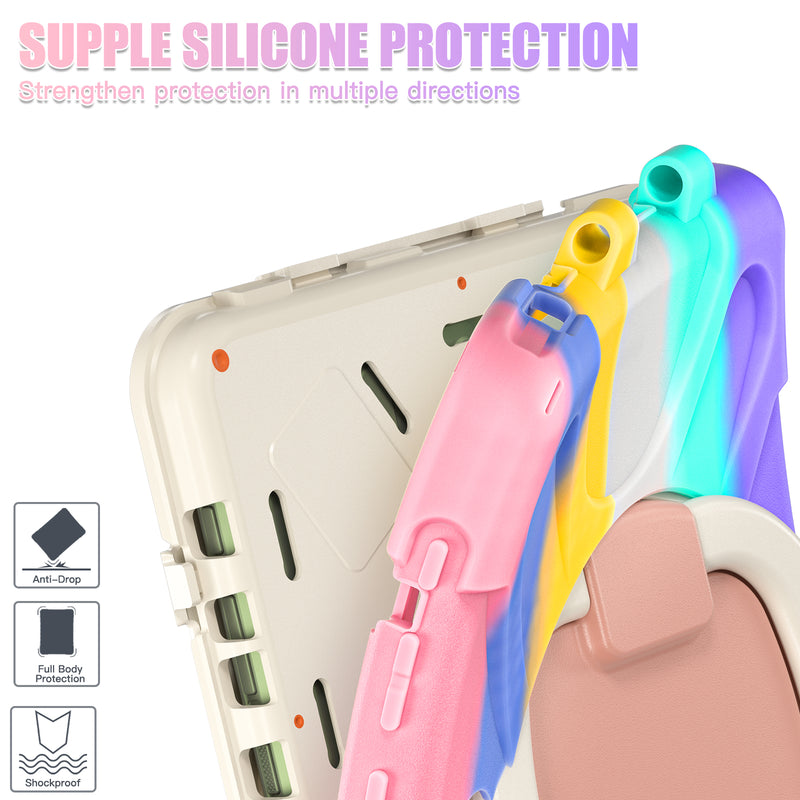 Chargez l&#39;image dans la visionneuse de la galerie, Samsung Galaxy Tab Active Pro / Active 4 Pro / Active 5 Pro Series - Heavy Duty 360 Degree Rotate Stand Hand Strap Case With Shoulder Strap - Polar Tech Australia
