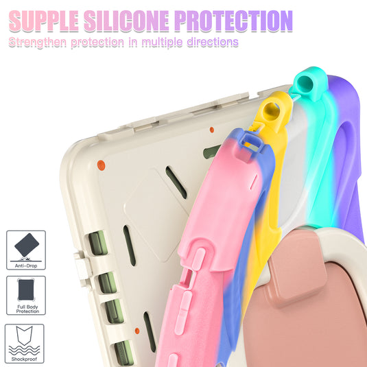 Samsung Galaxy Tab Active Pro / Active 4 Pro / Active 5 Pro Series - Heavy Duty 360 Degree Rotate Stand Hand Strap Case With Shoulder Strap - Polar Tech Australia