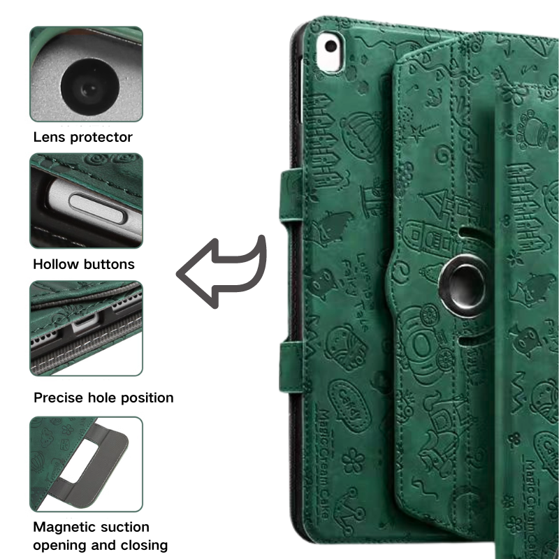 Chargez l&#39;image dans la visionneuse de la galerie, Apple iPad 5/6 9.7&#39;&#39; 5/6th Gen (2017/2018) Smart 360° Degree Rotate Stand Leather Case - Polar Tech Australia
