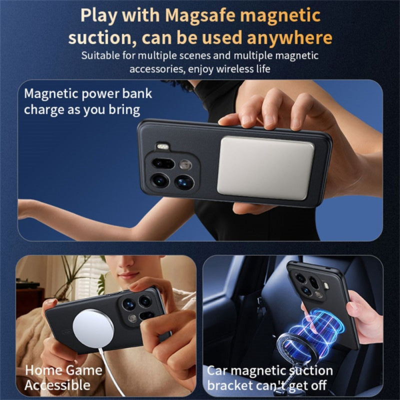 Cargue la imagen en el visor de la galería, OPPO Find X9 - Leather Magnetic Shockproof Case
