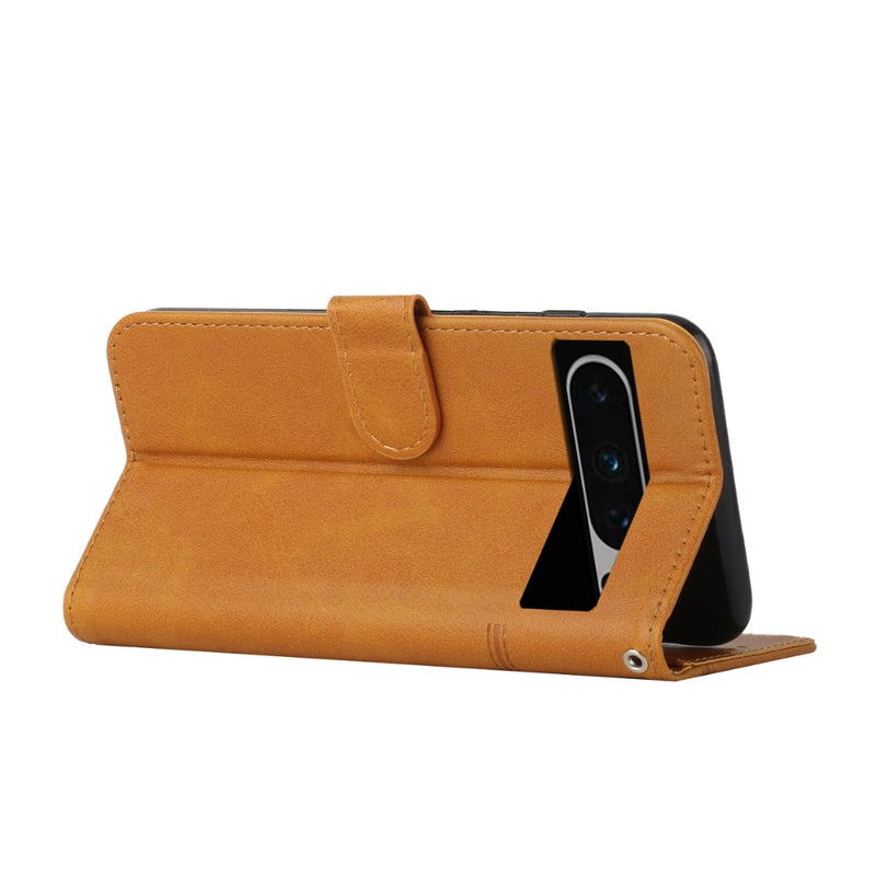 Cargue la imagen en el visor de la galería, Google Pixel 6 Pro - Stitching Calf Texture Buckle Leather Phone Case
