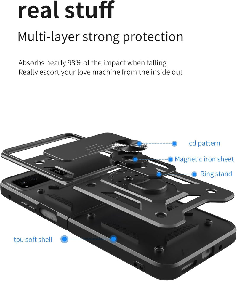 Load image into Gallery viewer, [Sliding Camera Cover][Built-in Stand] Motorola Moto Razr 40/Razr 2023 - Military Grade Hard PC Rugged Heavy Duty Case - Polar Tech Australia
