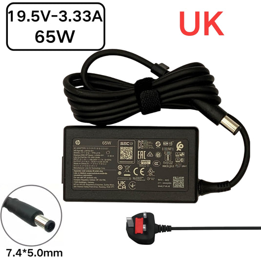 [19.5V-3.33A/65W][7.4x5.0] HP Spectre Pro x360 G2 Convertible Laptop AC Power Supply Adapter Charger