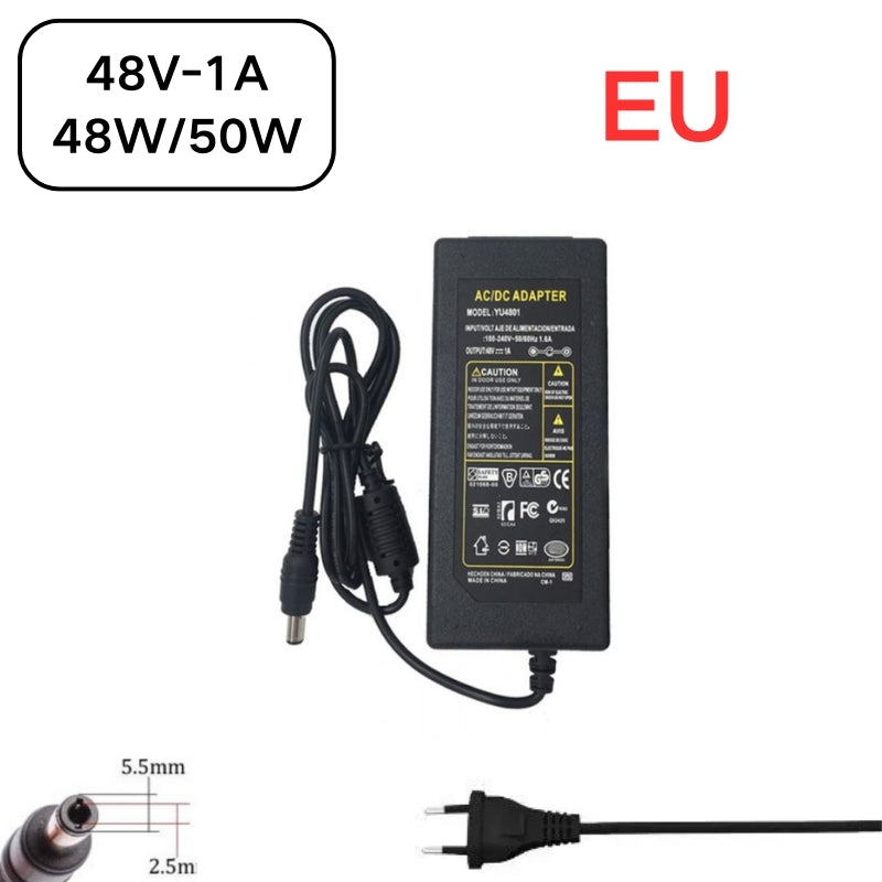Chargez l&#39;image dans la visionneuse de la galerie, [48V-1A/1.04A][5.5x2.5] Universal Computer/Monitor/CCTV POE Switch - Power Supply Adapter Wall Charger - Polar Tech Australia
