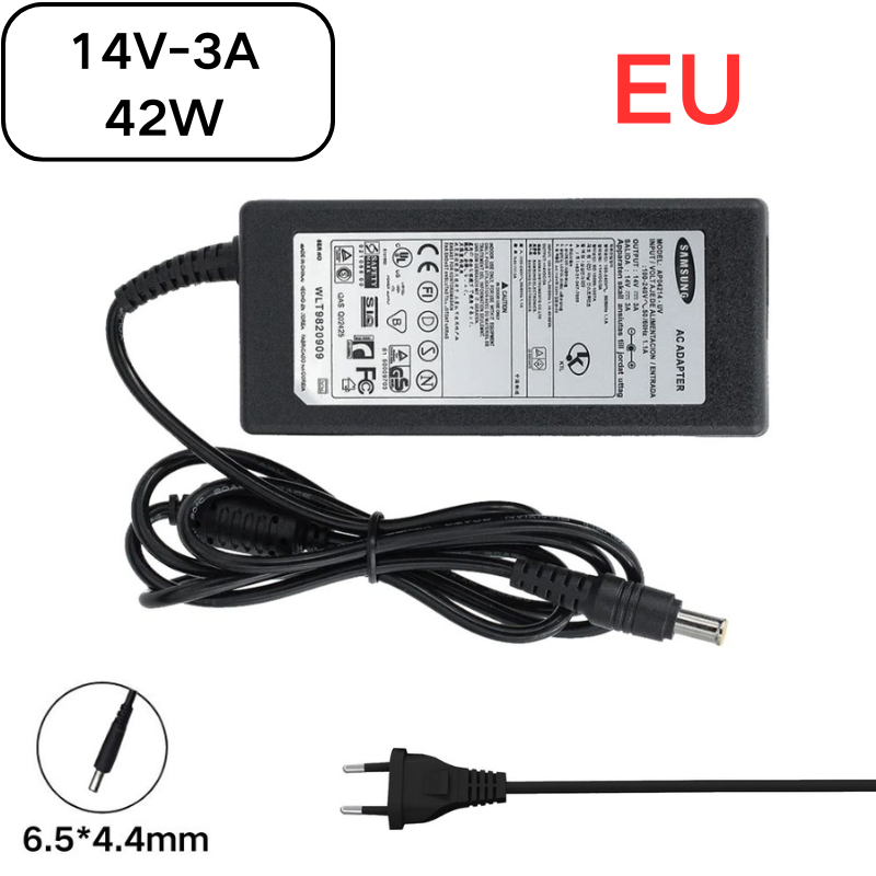 Chargez l&#39;image dans la visionneuse de la galerie, [14V-3A/42W][6.5*4.4] Samsung C23A550 C23A550U C27A750 C27A750X LTM1555 LTN1565 S19A100 S19A100N S19A300 S19A300B Laptop AC Power Supply Adapter Charger
