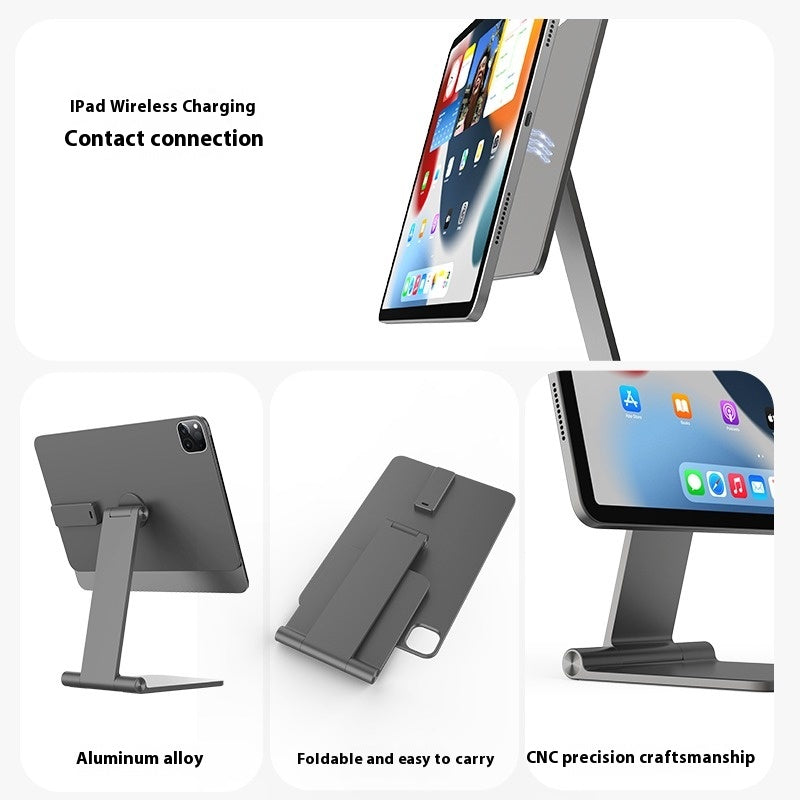 Cargue la imagen en el visor de la galería, Magnetic wireless charging iPad stand with 18W contacts for charging magnetic tablets - Polar Tech Australia
